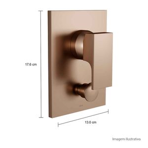Misturador Monocomando 4 Vias de Chuveiro com Desviador para Banheira Unic Corten