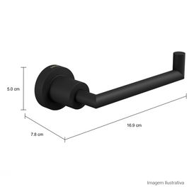 Papeleira Slim Black Matte
