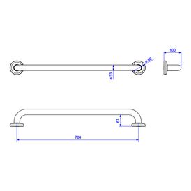 Barra de Apoio Deca 70cm Conforto Branco