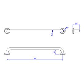 Barra de Apoio Deca 80cm Conforto Branco