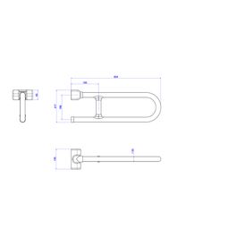 Barra de Apoio Deca Lateral Articulada 60cm Conforto Branco