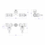Base-para-Misturador-de-Chuveiro-Deca-com-Entrada-Horizontal-para-Ppr-25mm----Deca---4424.MI.PPR25---Fundo-Branco-Medida-Imagem-do-Desenho-tecnico-de-engenharia