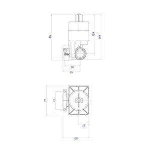 Base Monocomando de Chuveiro para Baixa e Alta Pressão