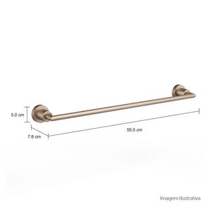 Porta Toalha Barra Slim Corten
