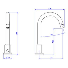 Torneira Deca de Mesa com Sensor Bivolt e a Pilha On/off para Lavatório Decalux Cromado