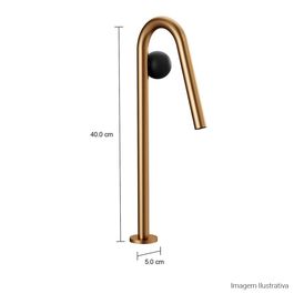 Torneira de Mesa Touchless Bica Alta para Lavatório Orbe Gold Matte