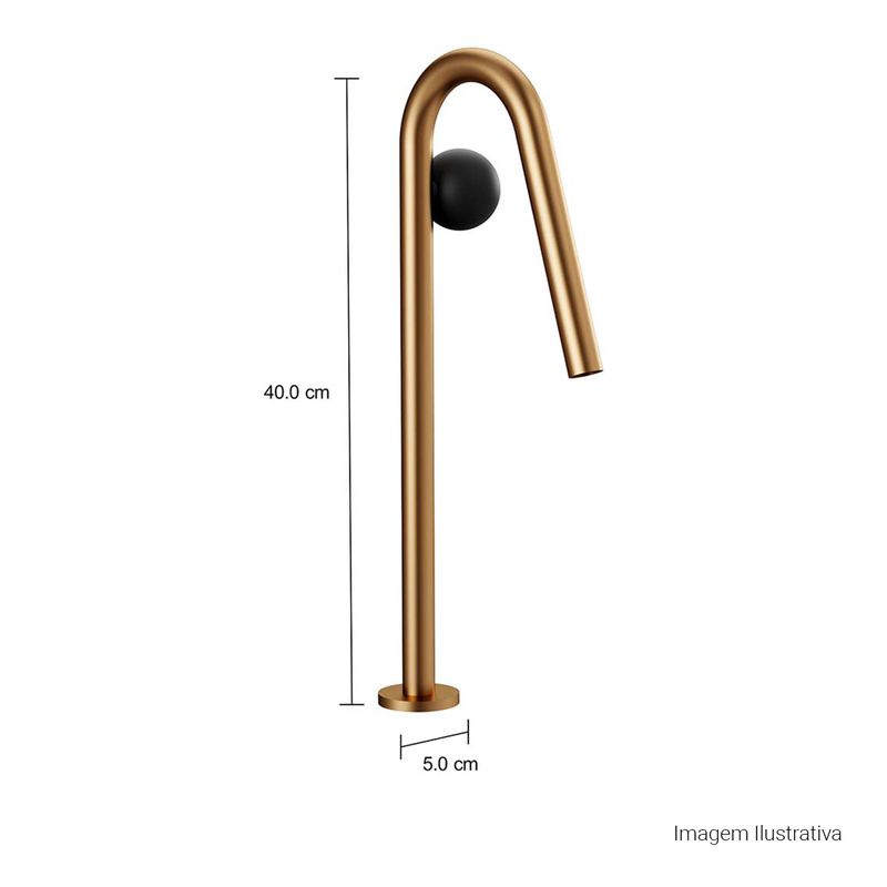 Torneira-Deca-de-Mesa-Bica-Alta-Touchless-para-Lavatorio-Orbe-Gold-Matte-e-Black-Matte---Deca---1189.GL.MT103.BLMT---Fundo-Branco-Medida-Foto-com-medidas-Produto-unico-ou-multiplos