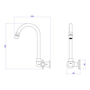 Torneira-Deca-de-Parede-para-Cozinha-FlexCromado---Deca---1168.C20.CLM---Fundo-Branco-Medida-Imagem-do-Desenho-tecnico-de-engenharia