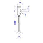 Valvula-para-Mictorio-Deca-com-Fechamento-Automatico-Decamatic-Eco-Cromado---Deca---2573.C---Fundo-Branco-Medida-Imagem-do-Desenho-tecnico-de-engenharia
