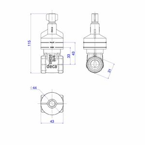 Base Registro de Gaveta 3/4"