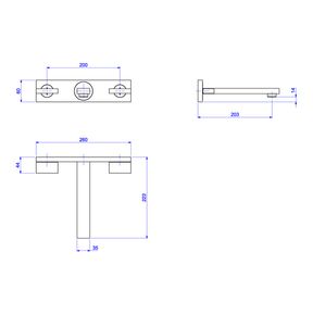 Misturador-Deca-de-Parede-para-Lavatorio-Dream-Cromado---Deca---1878.C87---Fundo-Branco-Medida-Imagem-do-Desenho-tecnico-de-engenharia