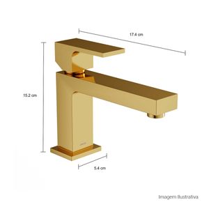 Misturador Monocomando de Mesa Bica Baixa para Lavatório Unic Gold