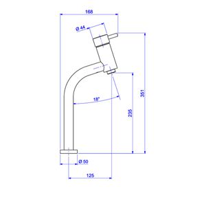 Misturador Monocomando Deca de Mesa Bica Alta para Lavatório Link Cromado