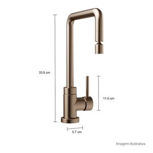 Misturador Monocomando de Mesa para Cozinha Corten