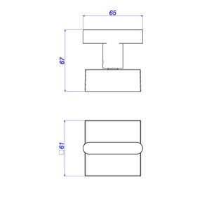 Acabamento-para-Registro-de-Pressao-Deca-1-2--e-3-4--com-Mecanismo-1-2-Volta-Soul-Black-Noir---Deca---4916.BL38.PQ.NO---Fundo-Branco-Medida-Imagem-do-Desenho-tecnico-de-engenharia
