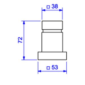 Acabamento para Registro de Pressão 1/2 e 3/4 com Mecanismo 1/2 Volta Cubo Gold
