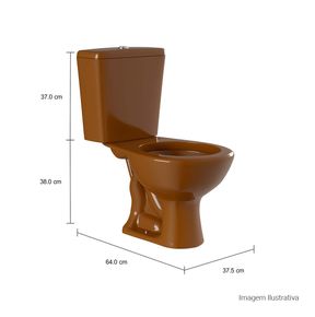 Bacia-para-Caixa-Acoplada-Deca-Izy-Caramelo---Deca---P.111.23---Fundo-Branco-Medida-Foto-com-medidas-Produto-unico-ou-multiplos