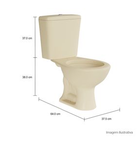 Bacia-para-Caixa-Acoplada-Deca-Izy-Creme---Deca---P.111.37---Fundo-Branco-Medida-Foto-com-medidas-Produto-unico-ou-multiplos