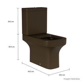 Bacia-para-Caixa-Acoplada-Deca-Piano-Marrom-Fosco---Deca---P.330.22---Fundo-Branco-Medida-Foto-com-medidas-Produto-unico-ou-multiplos