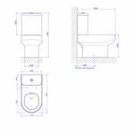 Bacia-para-Caixa-Acoplada-Deca-Carrara-Soft-Antracite---Deca---P.606.85---Fundo-Branco-Medida-Imagem-do-Desenho-tecnico-de-engenharia