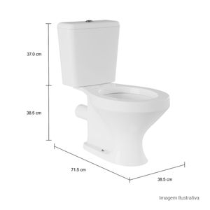 Bacia para Caixa Acoplada Deca com Saída Horizontal Ravena Branco