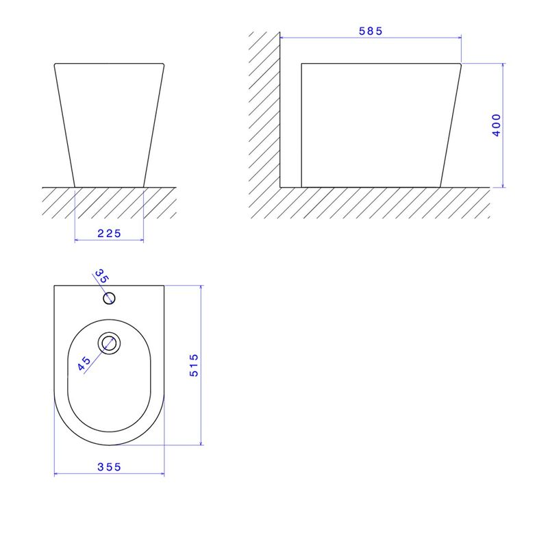 Bide-Deca-1-Furo-Lk-Branco---Deca---B.231.17---Fundo-Branco-Medida-Imagem-do-Desenho-tecnico-de-engenharia