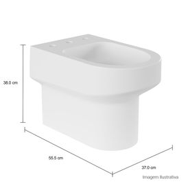 Bidê Deca 3 Furos Carrara Branco