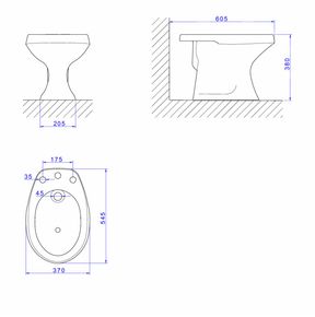 Bide-de-Tres-Furos-Deca-Ravena-Creme---Deca---B.9.37---Fundo-Branco-Medida-Imagem-do-Desenho-tecnico-de-engenharia