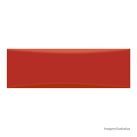 Porcelanato Monocromatico Lux 8x25cm Vermelho - Portinari Bella Vita Rd Bold