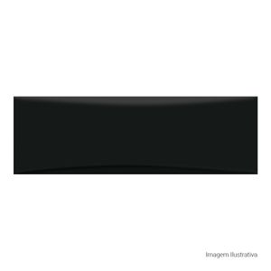 Azulejo Bella Vita Matte Black - 8cmx25cm Bold