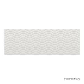 Porcelanato Monocromatico Matte 30x90cm Branco - Portinari Evidence Ondas Retificado