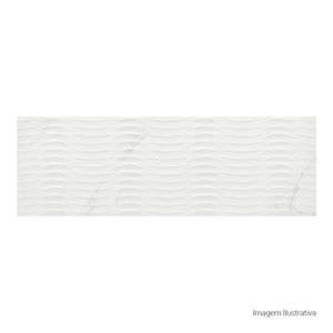 Azulejo Sensorial Matte Curva White - 33cmx100cm Ret