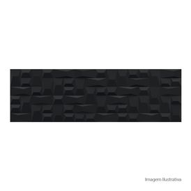 Porcelanato Decorado Matte 33x100cm Preto - Portinari Sensorial Forma Bk Retificado