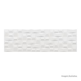 Porcelanato Decorado Matte 33x100cm Branco - Portinari Sensorial Forma Wh Retificado