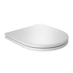 Assento Deca em Poliéster Slow Close com Microban para Bacias Carrara Duna Level Lk Nuova Branco e Cromado