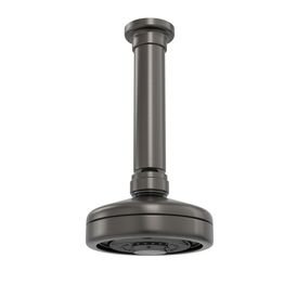 Chuveiro com Tubo de Teto Acqua Plus Dark Antracite
