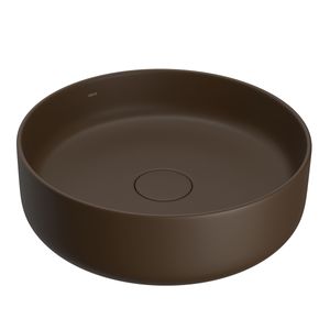 Cuba Redonda de Apoio 40cm Marrom Fosco