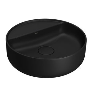 Cuba Redonda de Apoio 40cm com Deck Ébano Fosco