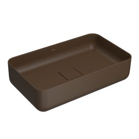 Cuba Retangular de Apoio 50cm Marrom Fosco