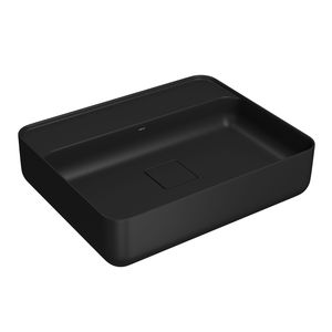 Cuba Retangular de Apoio 50cm com Deck Ébano Fosco