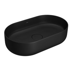 Cuba Oval de Apoio 50 Cm Cubas Slim Ébano Fosco