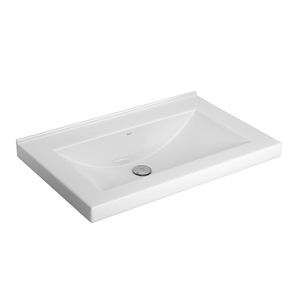 Cuba de Apoio/sobrepor Deca Côncava com Mesa Retangular Branco