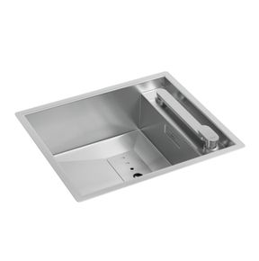 Cuba-de-Sobrepor-Deca-para-Cozinha-em-InoxSupra-Hide-Inox---Deca---CC.650.40.SUP.INX---Fundo-Branco-Produto-Principal-SKU-posicionada-na-diagonal-direita-ou-redondo-e-produto-fechado