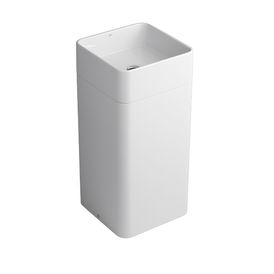 Cuba de Piso Deca com Coluna Quadrada Branco Fosco