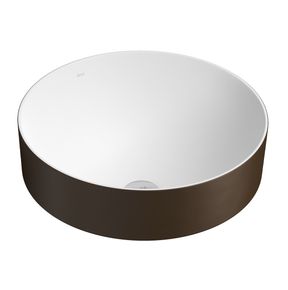 Cuba-de-Sobrepor-Deca-Redonda-400mm-Marrom-Fosco-e-Branco-Fosco---Deca---L.1050.73---Fundo-Branco-Produto-Principal-SKU-posicionada-na-diagonal-direita-ou-redondo-e-produto-fechado