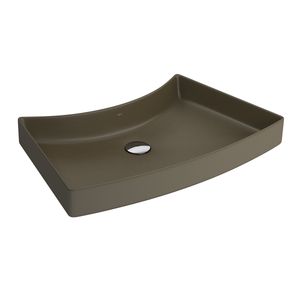 Cuba de Sobrepor com Mesa Posterior Marrom Fosco