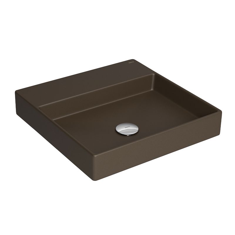 Cuba-de-Sobrepor-Deca-com-Mesa-Quadrada-Marrom-Fosco---Deca---L.129.22---Fundo-Branco-Produto-Principal-SKU-posicionada-na-diagonal-direita-ou-redondo-e-produto-fechado
