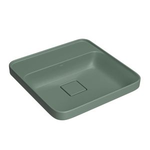 Cuba Quadrada de Sobrepor 40cm com Deck Sálvia