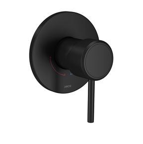 Acabamento-para-Monocomando-Deca-de-Chuveiro-Redondo-You-Black-Matte---Deca---4993.BL104.CHU.MT---Fundo-Branco-Produto-Principal-SKU-posicionada-na-diagonal-direita-ou-redondo-e-produto-fechado