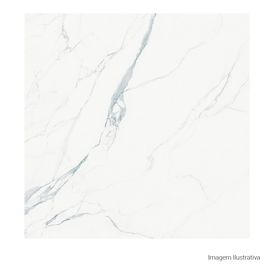 Porcelanato Polido Marmorizado 120x120cm Branco - Portinari Ballet Statuario Wh Pol Retificado